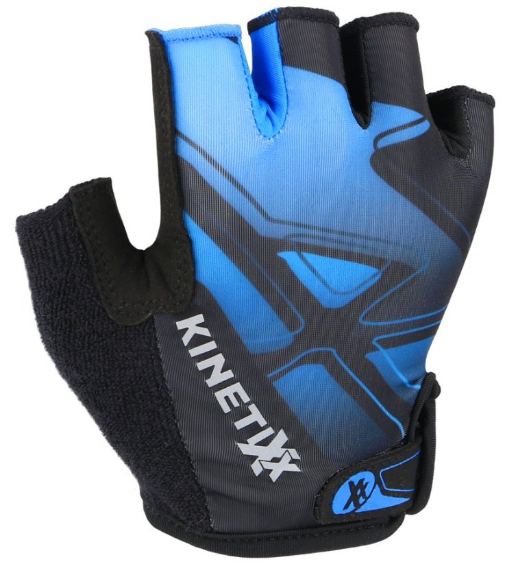cyklistické rukavice KinetiXx Locke blue printed - Velikost: 4