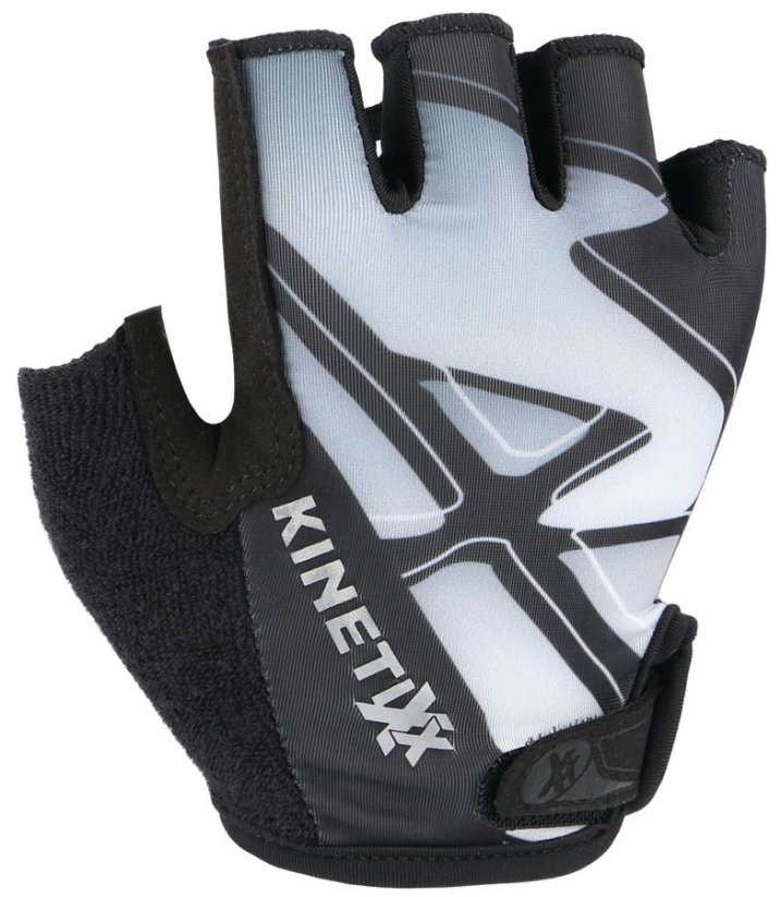 cyklistické rukavice KinetiXx Locke black printed - Velikost: 4