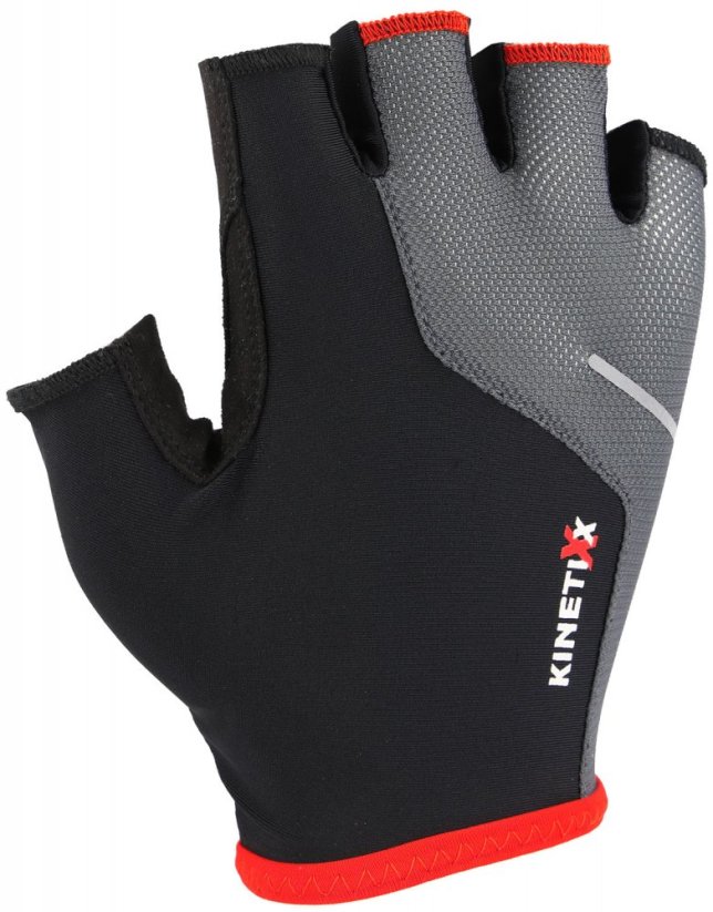 cyklistické rukavice KinetiXx Laron C2G black/red - Velikost: 9