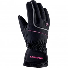 lyžařské rukavice viking Kevin black pink