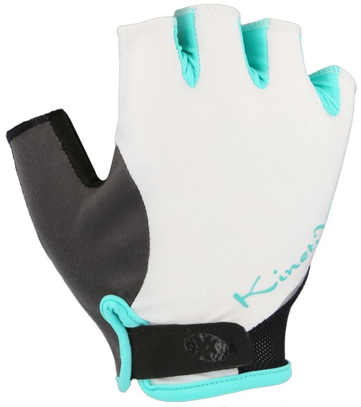 cyklistické rukavice KinetiXx Luisa white/turquoise - Velikost: 7.5