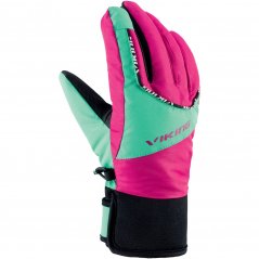 lyžiarske rukavice viking Fin pink green