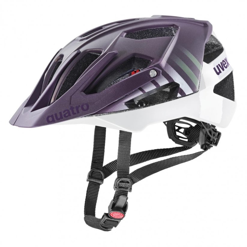 cyklistická helma uvex quatro  cc plum-white mat - Velikost: S (52-57 cm)