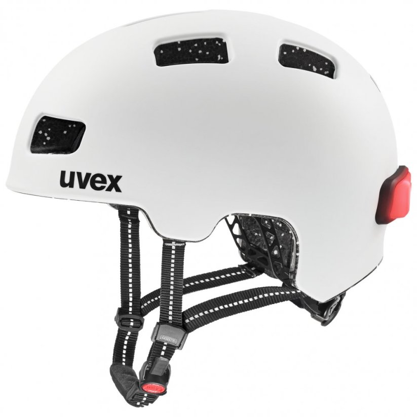 cyklistická helma uvex city 4 white skyfall mat - Velikost: M (55-58 cm)