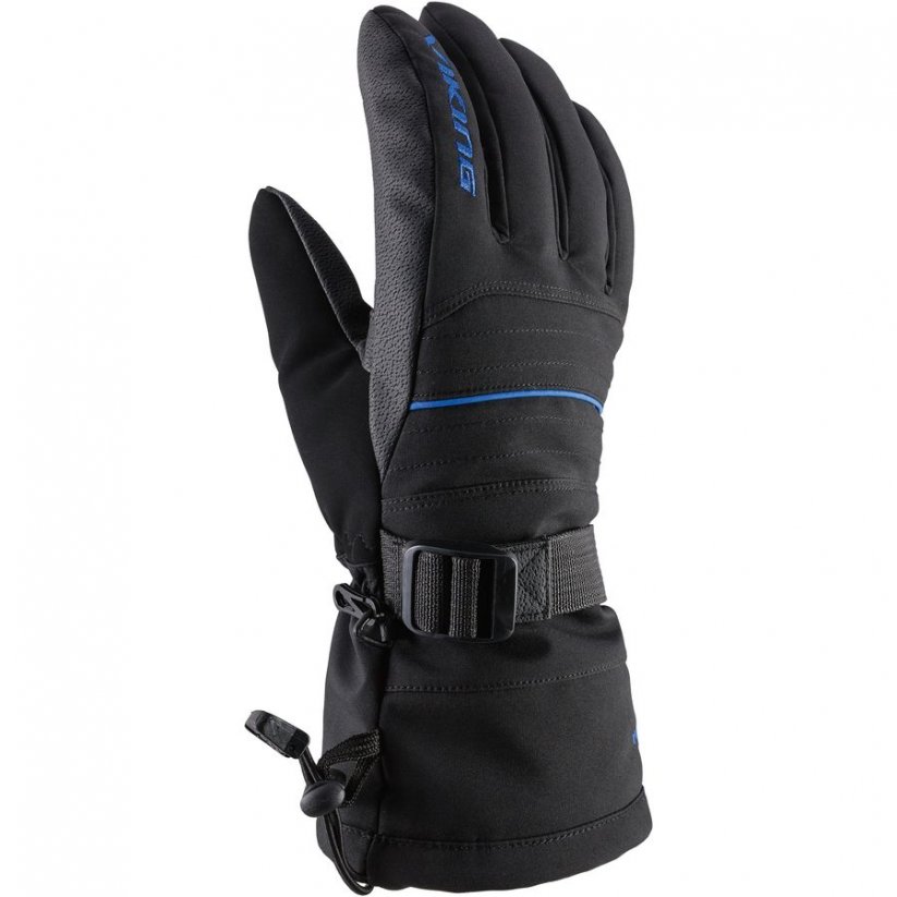 lyžařské rukavice viking Bormio grey blue - Velikost: 8