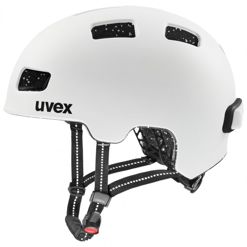 cyklistická helma uvex city 4 white skyfall mat - Velikost: L (58-61 cm)