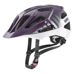 cyklistická helma uvex quatro  cc plum-white mat