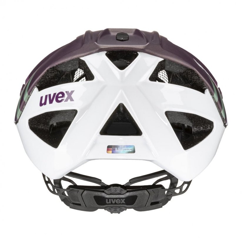 cyklistická helma uvex quatro  cc plum-white mat - Velikost: S (52-57 cm)