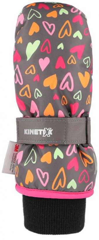 lyžařské rukavice KinetiXx Candy M. grey printed