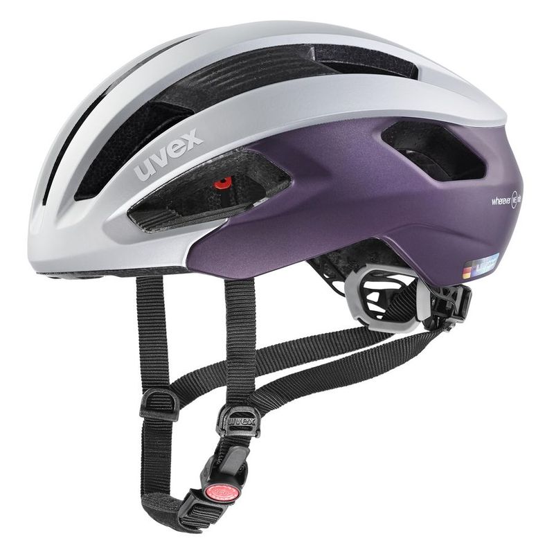 damska cyklistická helma uvex rise cc silver-plum WE - Velikost: S (52-56 cm)